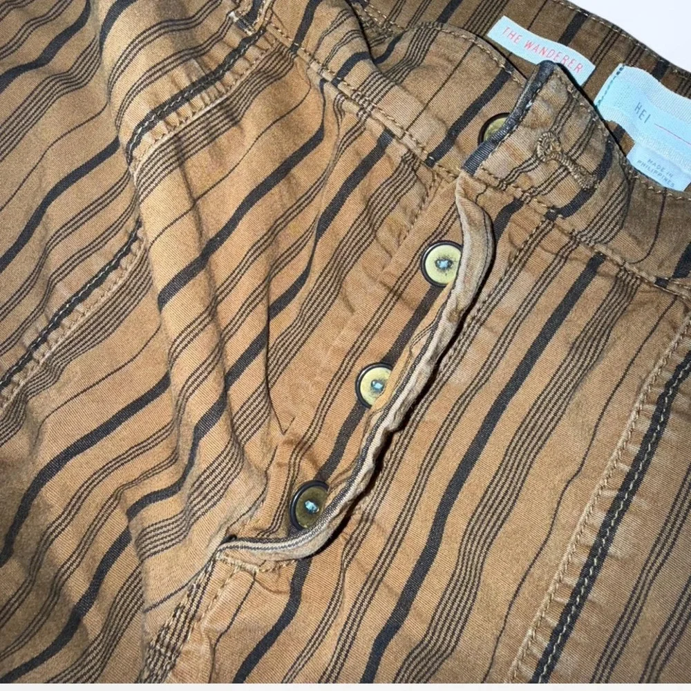 Brown Striped Casual Pants - Picture 3 of 5